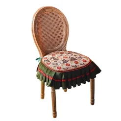 Stuhllehnenbezug im Retro-Stil mit Kaninchenmotiv – Stilvolles Esszimmerdekor