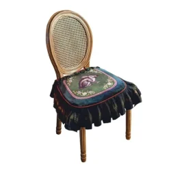 Stuhllehnenbezug im Retro-Stil mit Kaninchenmotiv – Stilvolles Esszimmerdekor