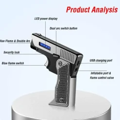 Sturmfeuerzeug in Pistolenform – Flammenwerkzeug für draußen