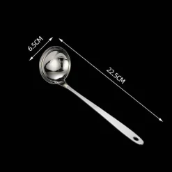 Suppenkelle aus Edelstahl mit langem Griff, Sieb – langlebiges Küchenutensil
