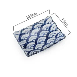 Sushi-Teller aus Keramik – Desserttablett in Unterglasurfarbe