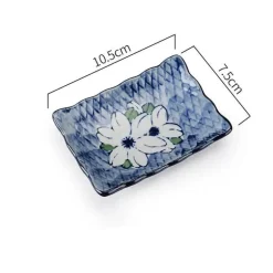 Sushi-Teller aus Keramik – Desserttablett in Unterglasurfarbe