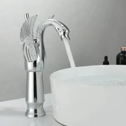 Swan Einhebel-Badezimmerarmatur – Goldfarbener Waschbeckenhahn