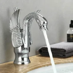 Swan Einhebel-Badezimmerarmatur – Goldfarbener Waschbeckenhahn