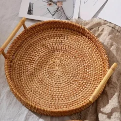 Tablett aus natürlichem Rattan – stilvolles, dekoratives Serviertablett