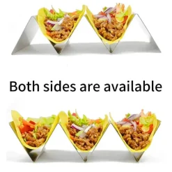 Taco-Halter aus Edelstahl im Wellendesign – Ständer für Lebensmittel