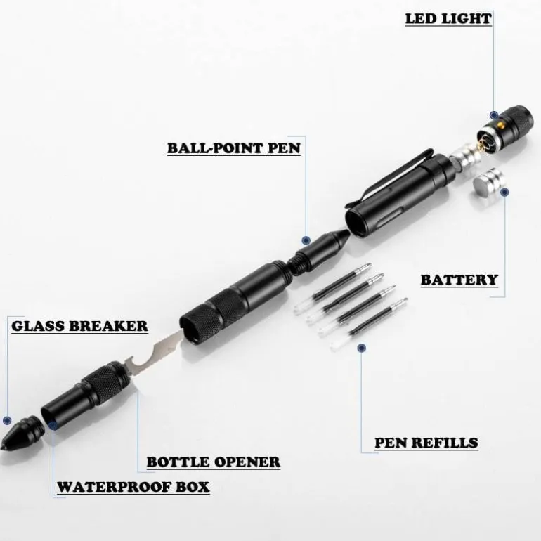 Tactical FlashPen – Multifunktionales Militär-Notfallwerkzeug