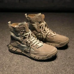 Taktische Wanderstiefel - Campingschuhe aus Rindsleder