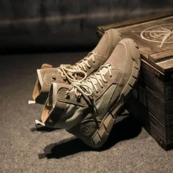 Taktische Wanderstiefel - Campingschuhe aus Rindsleder