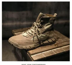 Taktische Wanderstiefel - Campingschuhe aus Rindsleder