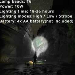 Taktischer Taschenlampen-Selbstverteidigungsstock - Teleskopschlagstock aus Aluminiumlegierung