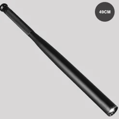 Taktischer Taschenlampen-Selbstverteidigungsstock - Teleskopschlagstock aus Aluminiumlegierung