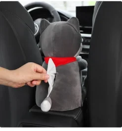 Taschentuchbox-Hülle aus Plüsch mit Tiermotiv – süßes Deko-Accessoire