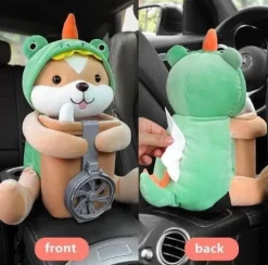 Taschentuchbox-Hülle aus Plüsch mit Tiermotiv – süßes Deko-Accessoire