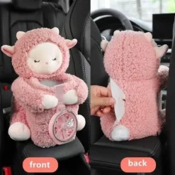 Taschentuchbox-Hülle aus Plüsch mit Tiermotiv – süßes Deko-Accessoire