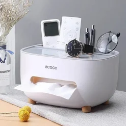 Taschentuchspender mit Telefonhalter – Multifunktions-Taschentuch-Organizer