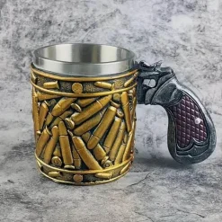Tasse mit Pistolengriff – Kaffeetasse mit Kugel-Design
