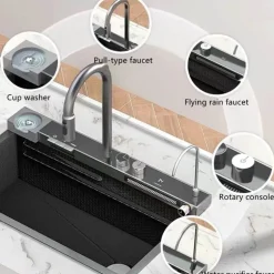Tassenspüler mit Wabenstruktur – Prime Flow Wasserfall-Spülsystem