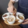 Tea Time Snacktablett aus Bambusporzellan