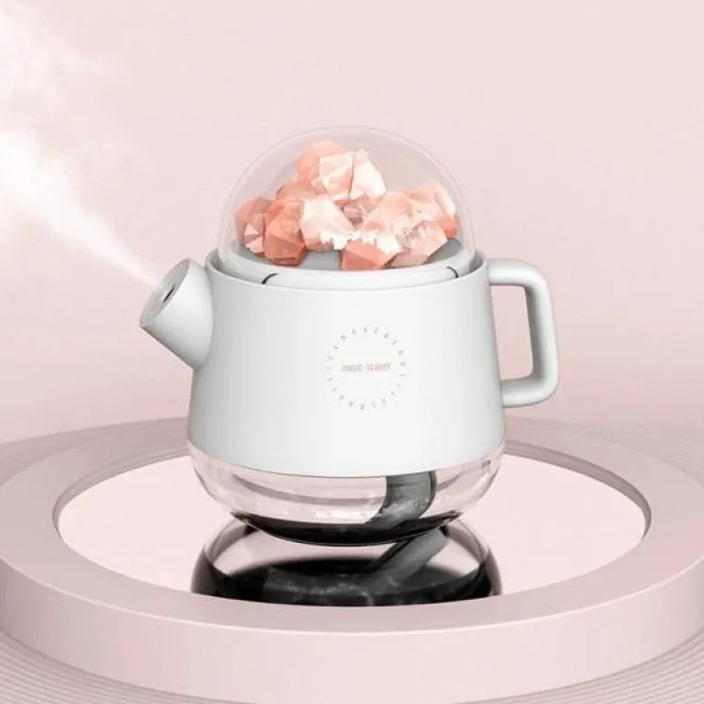 Teapot Humidifier Night Lamp - Elegant Home Décor Accent