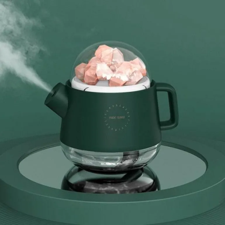 Teapot Humidifier Night Lamp - Elegant Home Décor Accent