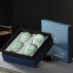 Tee- und Kaffeetassen-Set aus Keramik – Geschenkbox für Zuhause oder das Büro