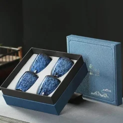 Tee- und Kaffeetassen-Set aus Keramik – Geschenkbox für Zuhause oder das Büro