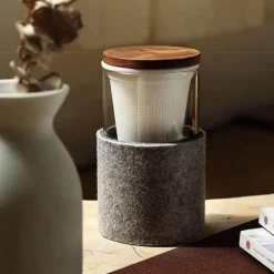 Tee-Ei aus Glas mit Holzdeckel – Kreatives Brühwerkzeug