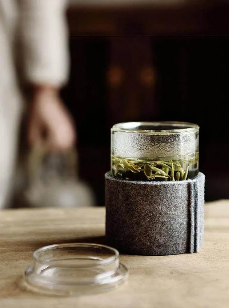 Tee-Ei aus Glas mit Holzdeckel – Kreatives Brühwerkzeug