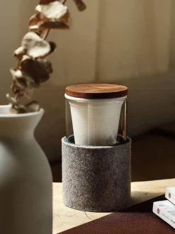 Tee-Ei aus Glas mit Holzdeckel – Kreatives Brühwerkzeug