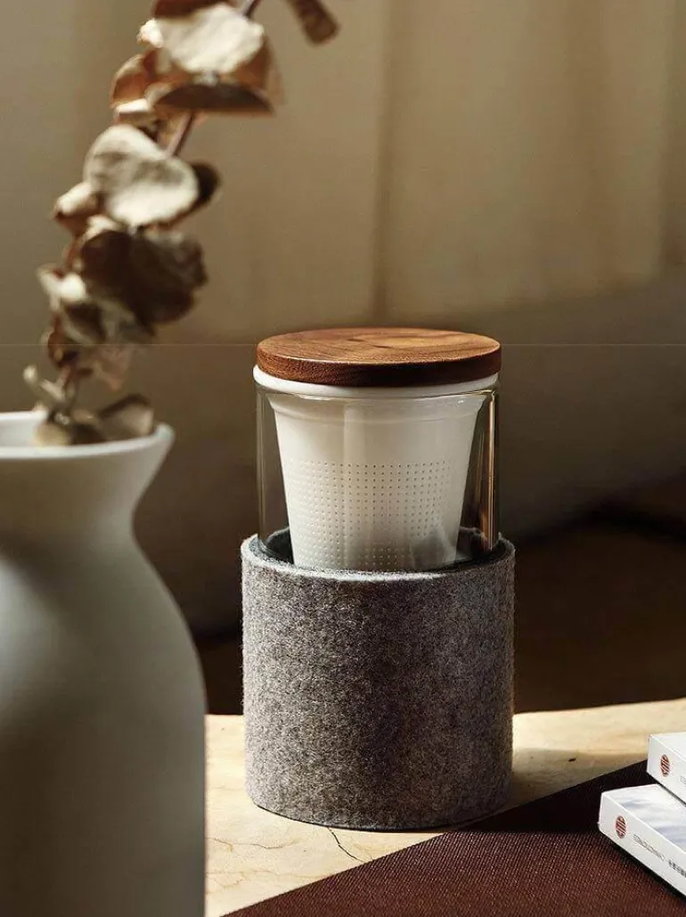 Tee-Ei aus Glas mit Holzdeckel – Kreatives Brühwerkzeug