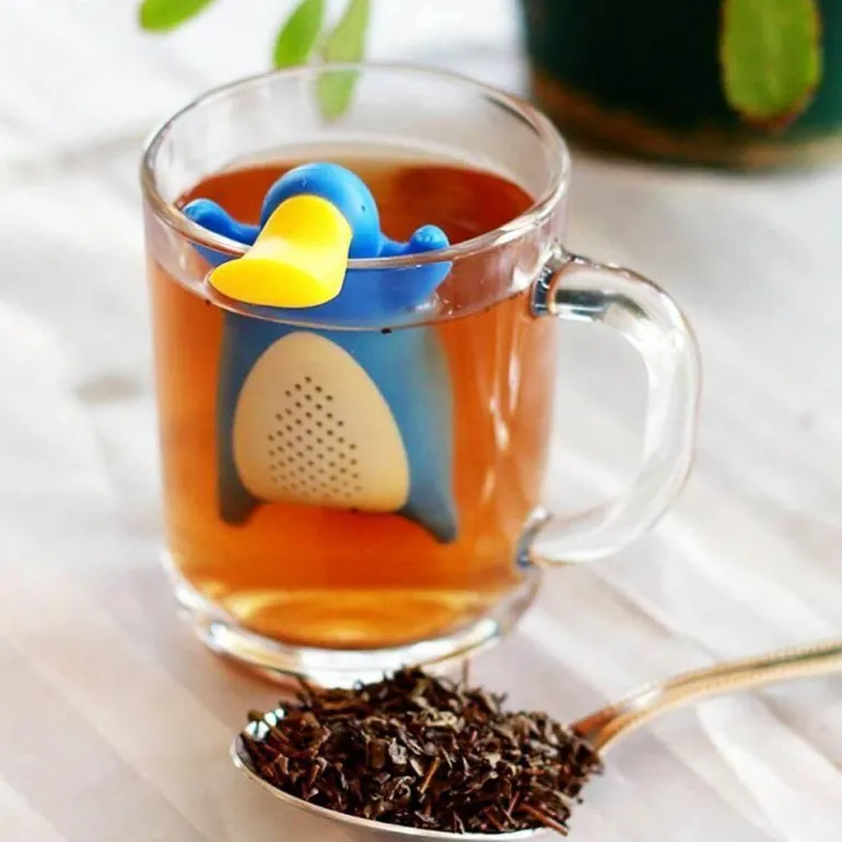 Tee-Ei in Form einer Ente – süßes Filterwerkzeug für Kräutertee