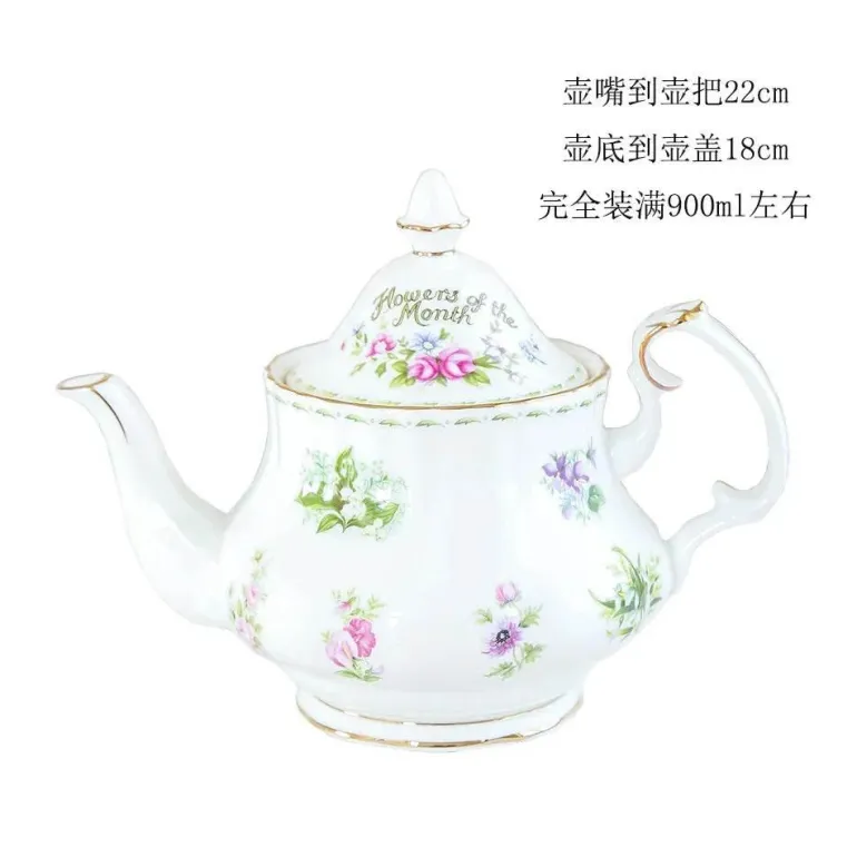 Teegeschirr-Set „Blume des Monats“ – Elegantes Trinkgeschirr für Zuhause und die Küche