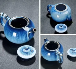 Teekanne aus Yixing-Ton – exquisite Sternglasur, 250 ml, Kung-Fu-Wasserkessel
