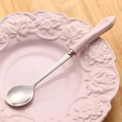 Teekannen- und Tassenset mit rosa Blumenmuster – Britisches Retro-Teeservice aus Keramik