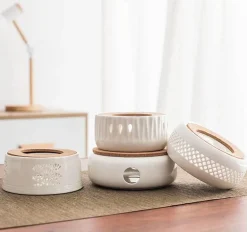 Teekannen-Kerzenwärmer aus Keramik – tragbares Mini-Design