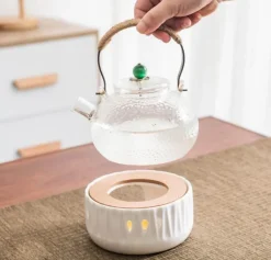 Teekannen-Kerzenwärmer aus Keramik – tragbares Mini-Design