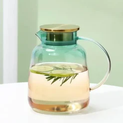 Teekannen-Set aus Glas – 18 l Teekanne mit Tassen und Sieb für Eistee