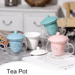Teekannen-Set aus Glas – hitzebeständiges Keramik-Teesieb für Pu-Erh-Tee