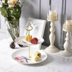 Teekannen-Set mit Blumenmuster – Tassen aus Knochenporzellan mit Sieb