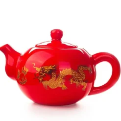 Teekannen-Set mit rotem chinesischen Drachen – Kung-Fu-Teekessel