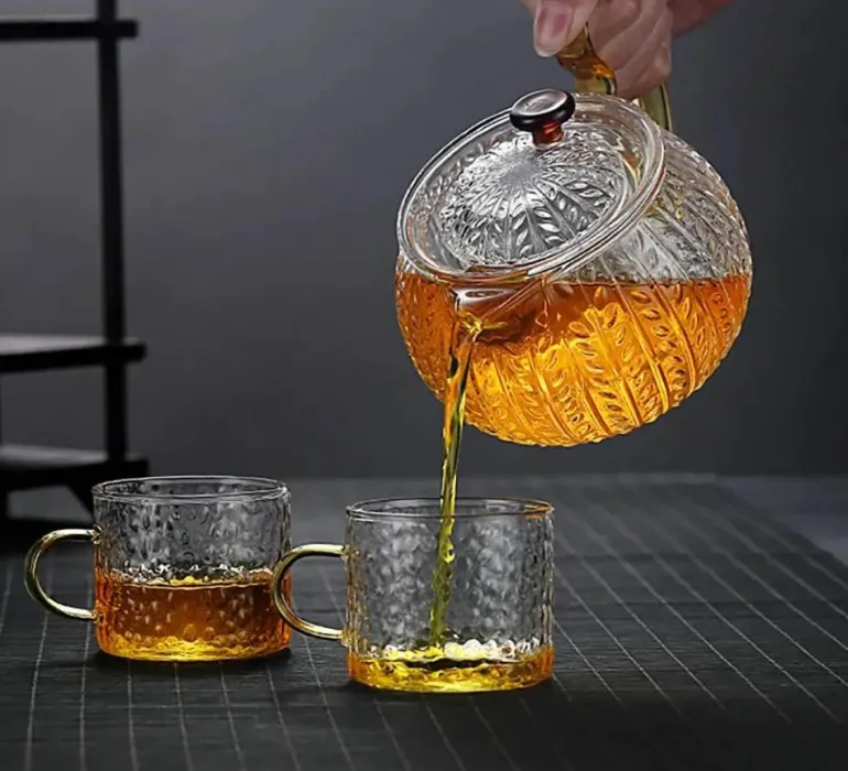 Teekannen-Sieb aus Glas – japanische Gaiwan-Puer-Teekanne