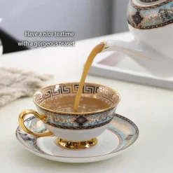 Teeservice aus Bone China – Elegantes europäisches Porzellan-Teegeschirr