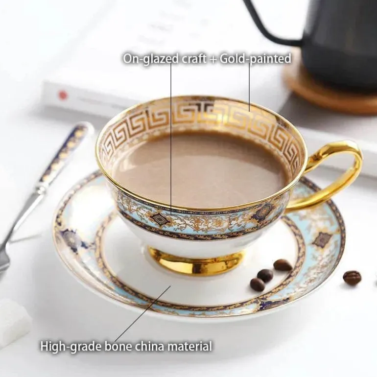 Teeservice aus Bone China – Elegantes europäisches Porzellan-Teegeschirr