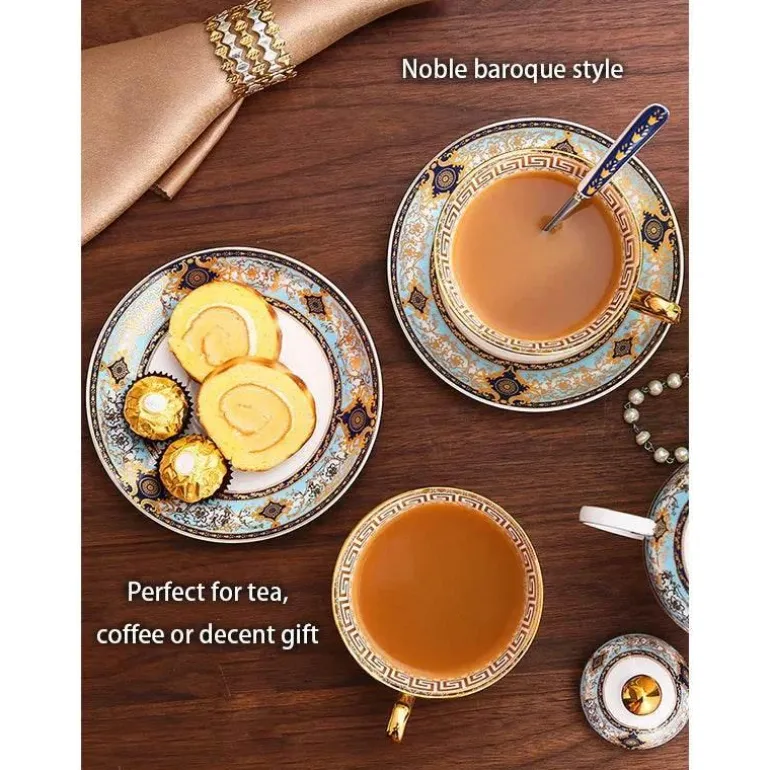 Teeservice aus Bone China – Elegantes europäisches Porzellan-Teegeschirr