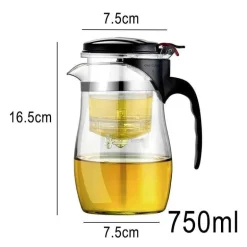 Teeservice aus Glas – 900 ml Wasserkocher mit Teesieb und Gaiwan-Kännchen