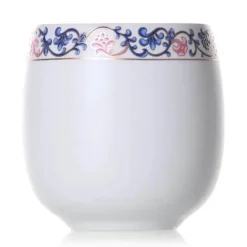 Teetasse aus Keramik – Kung-Fu-Trinkgeschirr aus weißem Porzellan mit Henkel