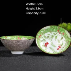 Teetasse aus Keramik – Sake-Tasse aus blau-weißem Porzellan
