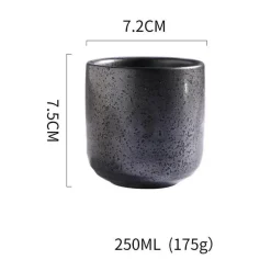 Teetassen-Set aus grober Keramik – 250 ml Kaffeetassen