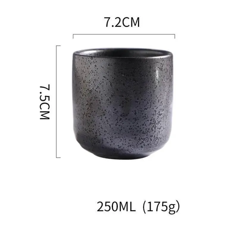 Teetassen-Set aus grober Keramik – 250 ml Kaffeetassen